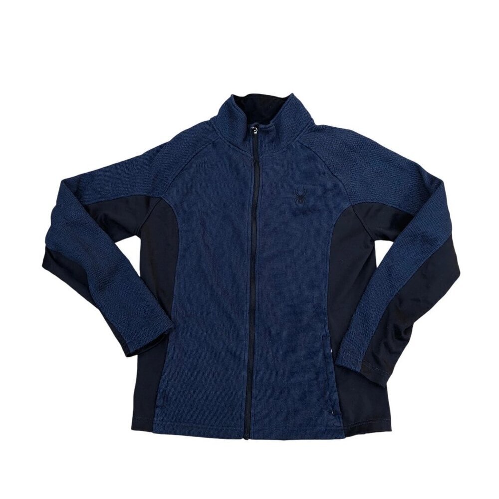 SPYDER Frontier Full Zip Jacket LARGE Men's Insulated Blue Waffle Winter​​